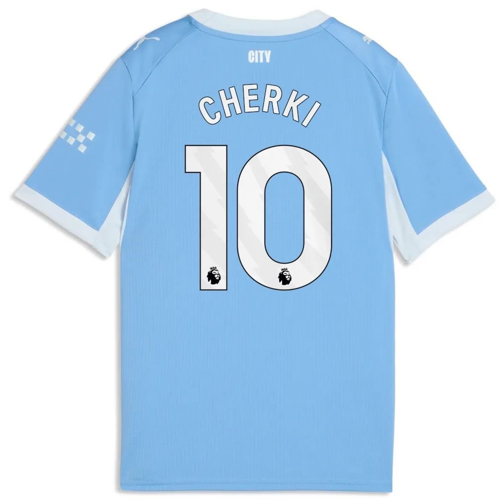 Manchester City Home Shirt 2026-27 - Kids with Cherki 10 printing soccer set, Includes jersey and shorts — view 3