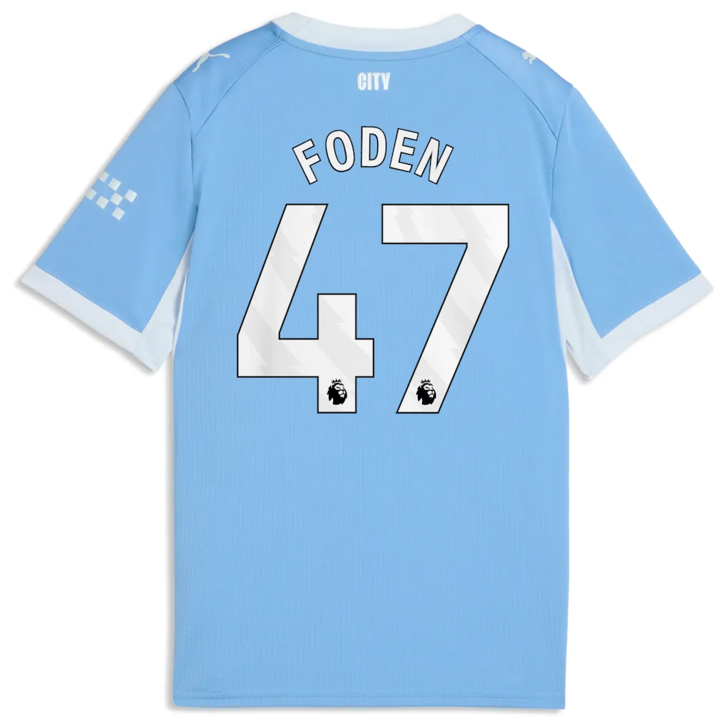 Manchester City PUMA Home Shirt 2026-27 - Kids with Foden 47 printing — view 3