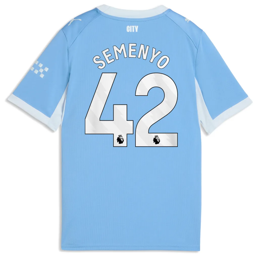 Manchester City PUMA Home Shirt 2026-27 - Kids with Semenyo 42 printing — view 3