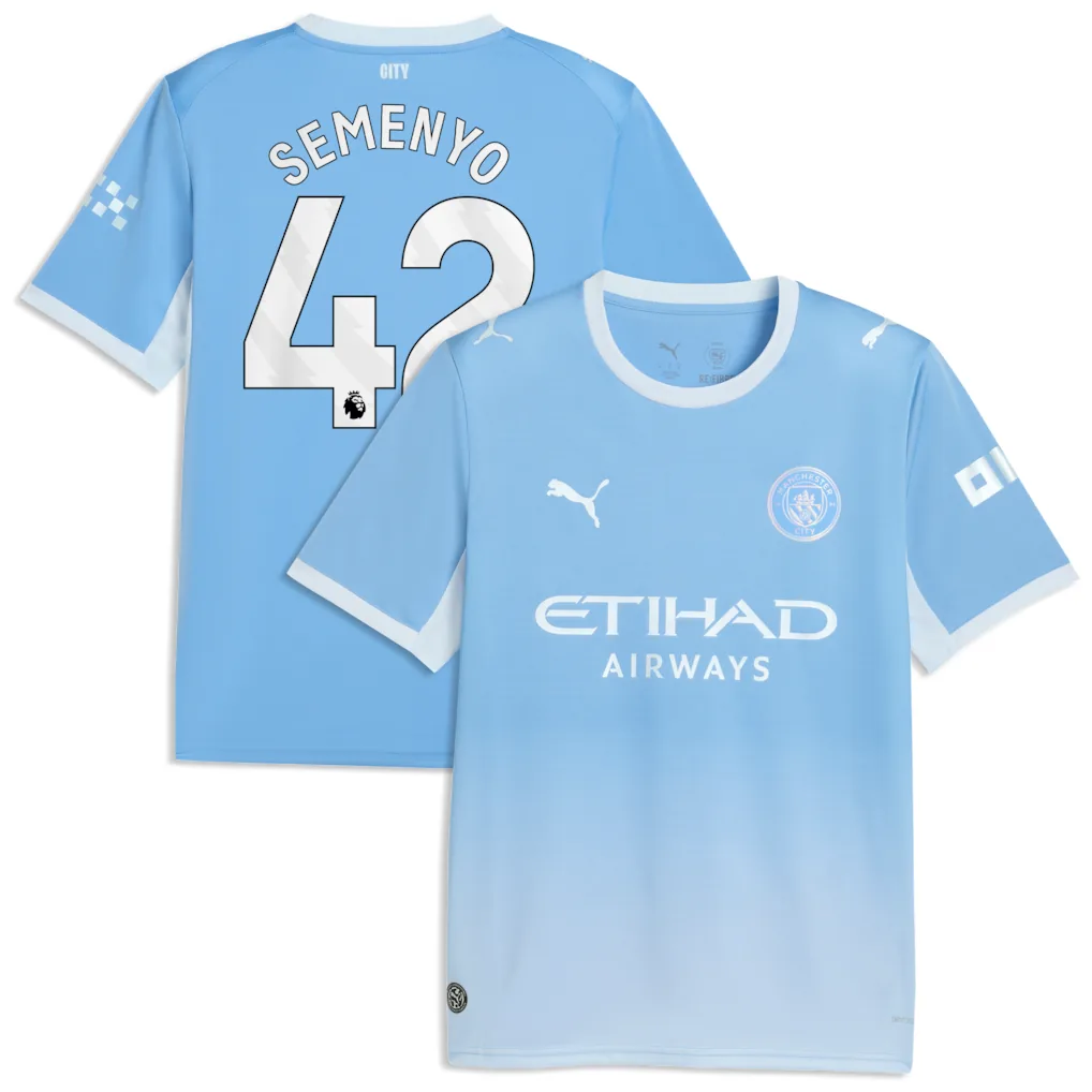 Manchester City PUMA Home Shirt 2026-27 with Semenyo 42 printing — view 1