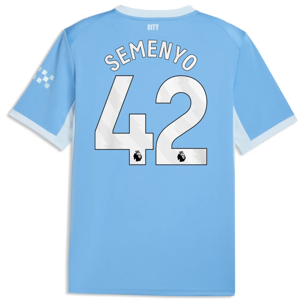 Manchester City PUMA Home Shirt 2026-27 with Semenyo 42 printing — view 3