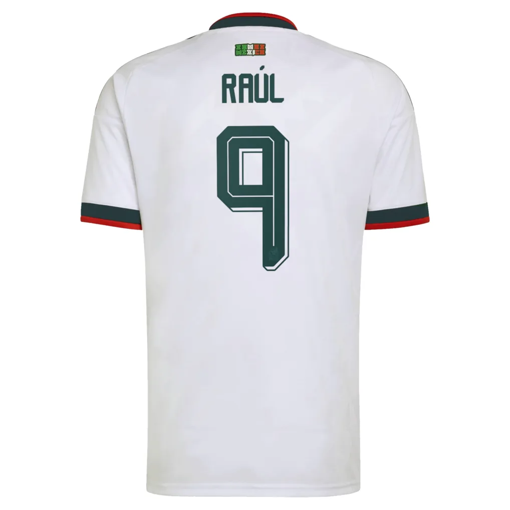 Mexico adidas Away Shirt 2026 with Raúl 9 printing — view 3