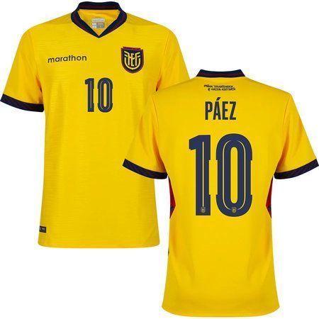PÁEZ #10 Ecuador Home Soccer jersey World Cup 2026 — view 2