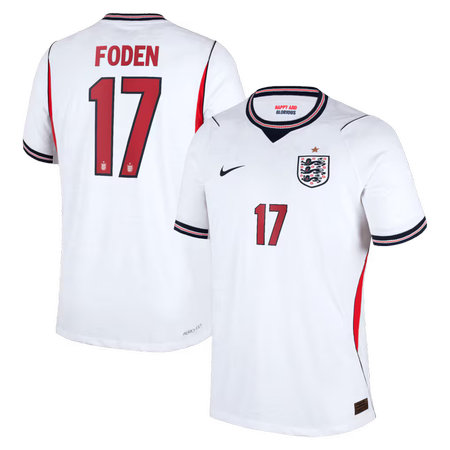 Phil Foden #17 England Home Match Soccer jersey World Cup 2026 — view 1