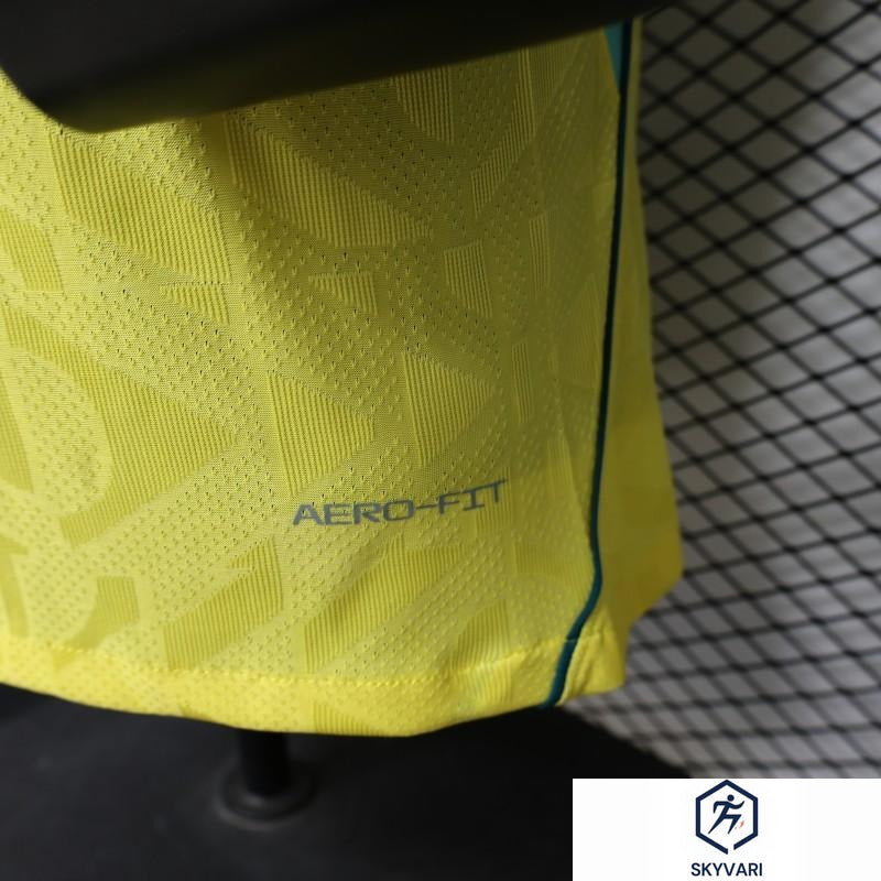 Player Version 2026 Brazil Yellow Geometric Pattern Home Jersey — view 5