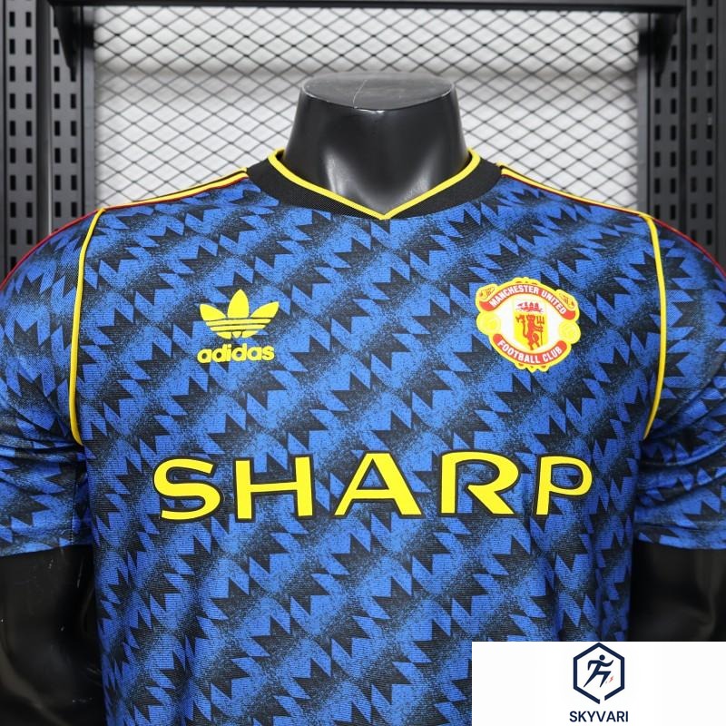 Player Version 2026 Manchester United Blue with Black Away Jersey — view 3