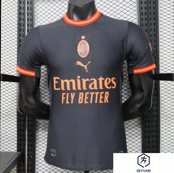 Player Version 26/27 AC Milan Away Navy Blue with Copper Orange Accents Jersey Soccer Football