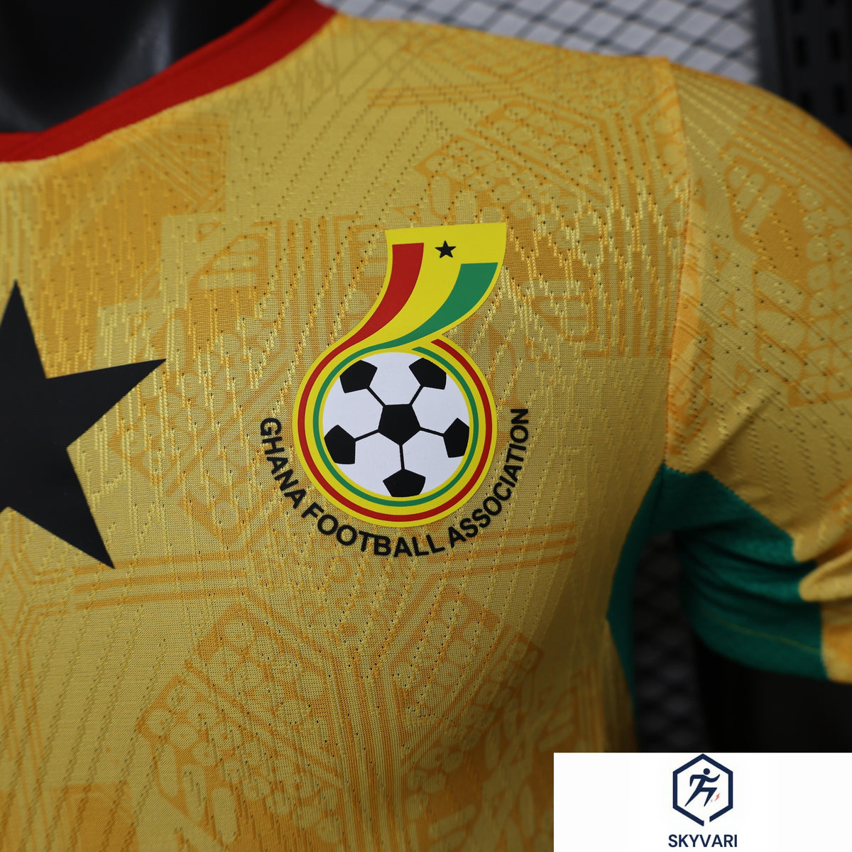 Player Version 26/27 Ghana Away Yellow &amp; Green/Red Accent Jersey — view 4