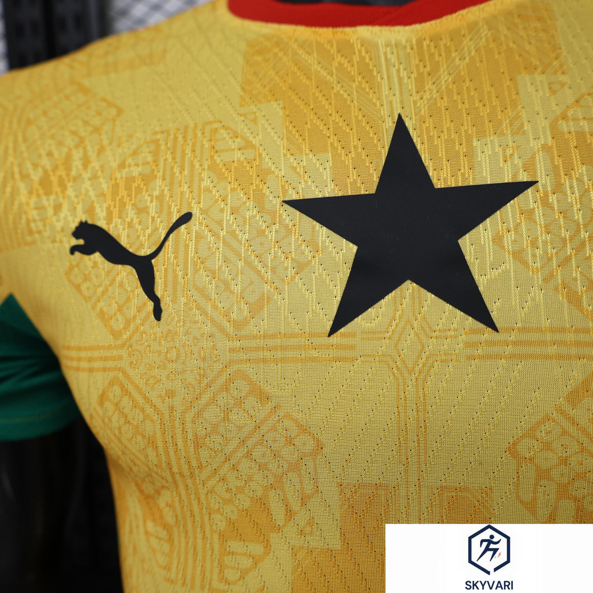 Player Version 26/27 Ghana Away Yellow &amp; Green/Red Accent Jersey — view 5