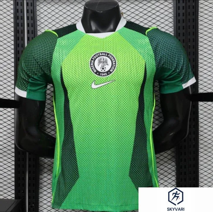 Spielerversion 26/27 Nigeria Voltgrün & Dunkelgrün Heimtrikot Fußball