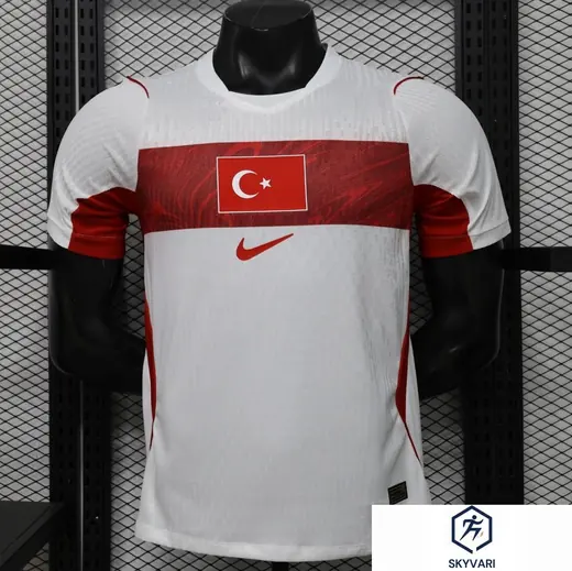 Player Version 26/27 Turkey Away White &amp; Red Flag Panel Jersey