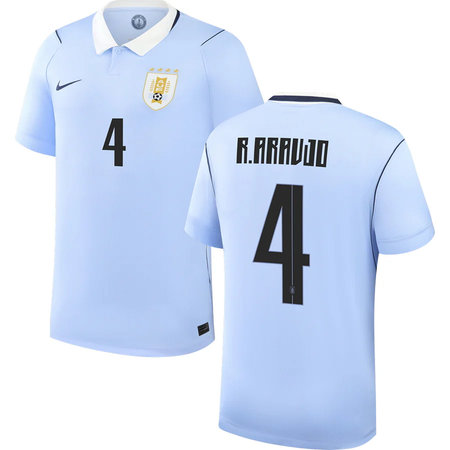 R.ARAUJO #4 Uruguay Home Soccer jersey World Cup 2026
