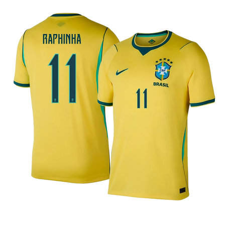 RAPHINHA #11 Brazil Home Soccer jersey World Cup 2026 — view 1