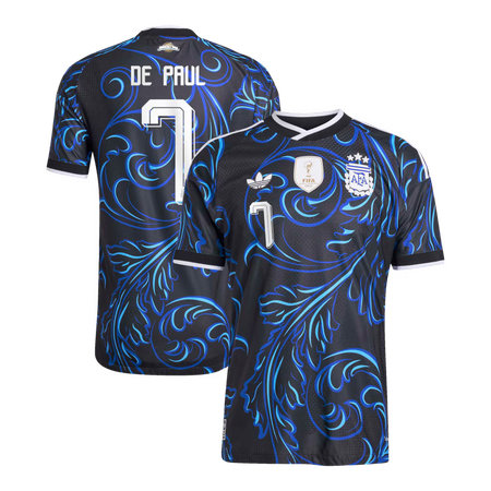 Rodrigo De Paul #7 Argentina Away Soccer jersey World Cup 2026 — view 1