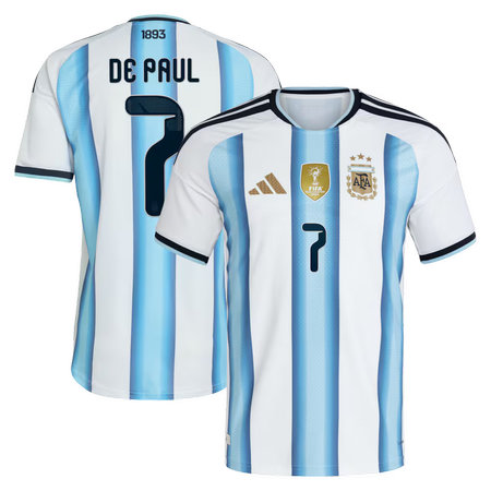 Rodrigo De Paul #7 Argentina Home Soccer jersey World Cup 2026 — view 1