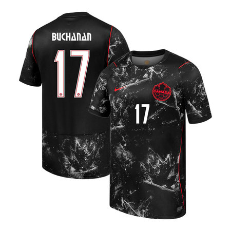 Tajon Buchanan #17 Canada Away Stadium Soccer jersey World Cup 2026