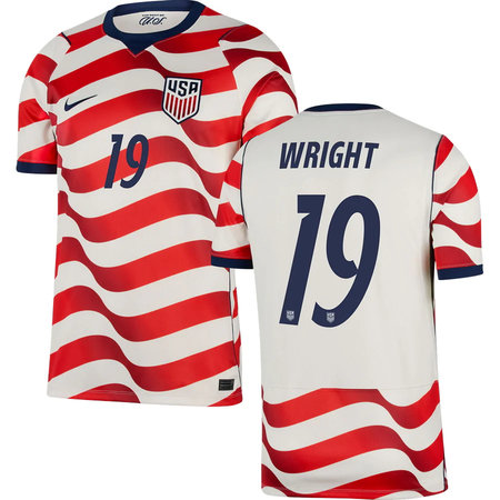 WRIGHT #19 USA Home Soccer jersey World Cup 2026 — view 1
