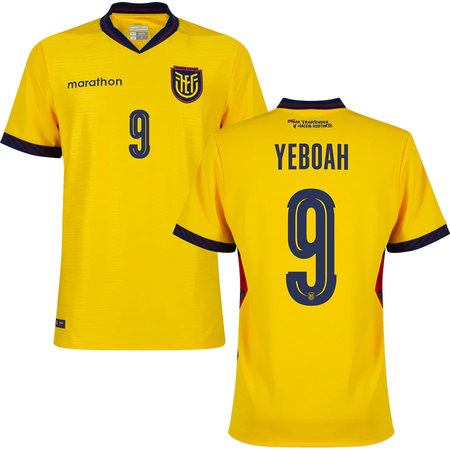 YEBOAH #9 Ecuador Home Soccer jersey World Cup 2026 — view 1
